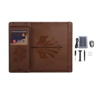 RASTKY Solar Powered Automatic Chicken Coop Door Opener with Timer LED Display for Poultry Easier Access Plastic Material (Brown)