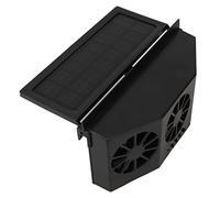 RASTKY Solar Powered Car Ventilator Efficient Air Circulation Fan for Gas Exhaust for Car/Vehicle Air Purification ABS 1.5W (Black)