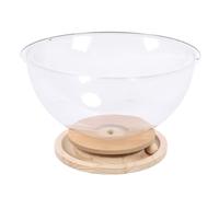 RASTKY Space Capsule Cat Bed Clear Acrylic Solid Wood Turntable Toy for Cats Sleeping Playing & Kittens Entertainment