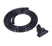 RASTKY Spiral Wire Wrap Cord Organizer High Strength Cable Tidy Wrap for Home Office TV DVD PC Cable, Simple & Convenient, Fix Your Messy Cables, Black 20mm/0.79in (2m)