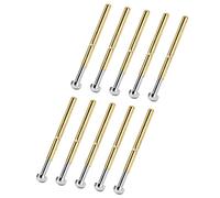 RASTKY Spring Loaded Test Probe Pin Brass PCB Testing Pogo Pin 100pcs 2.36mm/0.1in Pack for Data Writing