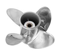 RASTKY Stainless Steel Outboard Propeller 4 Blades for Johnson Engine, Advanced Performance Propeller, Great Replacement Accessory, Ideal for Marine Environment, Fit for Engines