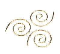 RASTKY Stainless Steel Spiral Cable Knitting Needle Lightweight Durable Weaving Tool for Scarves Shawls Hats for Household (Gold)