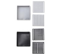 RASTKY Sticky Note Holder with Template Multifunctional Dispenser for Self Sticky Note Pads, Organizing Tool for Desk Use, Ideal for Students and Office Workers, ABS Material, 3.0x3.0in