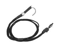 RASTKY Strong 1/10 1/8 RC Car Towing Rope, Stainless Steel Hook with Kinetic Winch Strap, Portable for RC Crawler Force Escape Rope (Black)