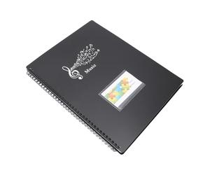 RASTKY Stylish Sheet Music Binder 20 Sleeves A4 Sheet Music Folder for Lovers, PVCS, 40 Pages, Students (Type C)