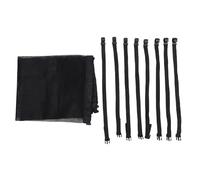 RASTKY Sunproof Pool Toy Storage Net with Easy Installation Straps, Versatile Hanging Mesh Bag for Pool Floats and Water Balls, Ideal for Gym and Camping, 16.26oz