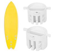 RASTKY Surfboard Fin Plug with Screw Key 6pcs Plastic Cup Plug Surfboard Round Surf Fin & Screw Key Rudder Accessories (White)