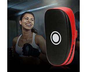 RASTKY Taekwondo Training Shield Curved Design Pad, Right/Left Hand User-Friendly, Eco-Friendly Sanda Practicing Equipment for Adult, Yellow 14.2x7.5x3.5in (Red)