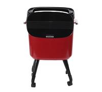 RASTKY Tall Slim Trash Can Durable Garbage Bin with Wheels for Kitchen Bathroom Office, Large Capacity Narrow Waste Container for Home Living Room 14 X 7.7 X 19. Inches (Red)