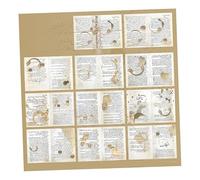 RASTKY Thick Vintage Manuscript Scrapbook Paper 40 Sheets for DIY Crafts, Perfect Christmas Craft Lovers (Type 2)