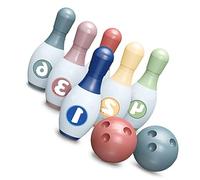 RASTKY Toddler Bowling Toy Set Surface Plastic Pins and Balls Set for Kids, Multiplayer Game for Motor Skills Development, Ideal for Indoor and Outdoor Play