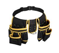 RASTKY Tool Belt Waist Bag Durable Multi Pocket Utility Pouch DIY for Electricians,Large Black Oxford (Yellow)