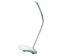 RASTKY Touch Control LED Desk Lamp Stepless Dimming Flexible Neck Eye Protection Reading Lamp for Living Room School Plastic (Cyan)
