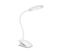 RASTKY Touching Control Rechargeable LEDs Desk Lamp 3 Level Brightness Clamp/Holder-on Table Lamp for Office, 210lm, 4250k, White, 118g