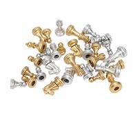 RASTKY Tournament Chess Set Hot Stamping Gold Silver Chess Set with Easy-to-Carry Board Recreation Gift PS Material