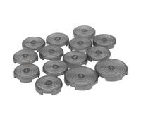 RASTKY Transparent Fighting Game Controller Key Cap Scratch Resistant for Glorious Flatbox, Quick Customization 22.5mm 28.5mm 14 Pcs (Transparent Black)