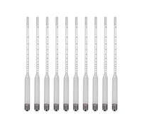 RASTKY Triple Scale Tester Hydrometer 10Pcs Hydrometer Glass Beer Tester Meter Measuring Tool Set Kit Home 0-100 with Glass Cylinder Brew Beer and Kombucha