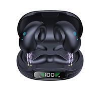 RASTKY True Wearless Earphones Panoramic 3D Sound ENC Noise Reduction for Office and Study Black (Black)