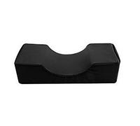 RASTKY U Shape Eyelash Extension Cushion with Memory Foam, Velvet Beauty Salon Pillow, Sturdy Neck Pillow with Side Pockets, Black Grafting Eyelash Cushion for Comfortable Sleep, 19.7x7.9x4.7in