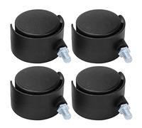 RASTKY Universal 2in Cabinet Caster Smooth Rolling Wheels for Furniture, 360 Degree Rotation for Cabinets, Bookshelves, and Cribs [4PCs] for Office Chairs