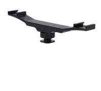 RASTKY Universal Camera Flash Cold Shoe Bracket, Sturdy Black Aluminum Alloy Double End Extension Rod Bracket, Easy Installation for Professional Photographers, 1 Pack