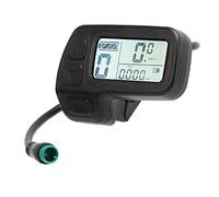 RASTKY Universal Electric Bicycle LCD Display Meter with Connector for 24V, 36V, and 48V Bikes - Multifunctional Speed, Power, Gear, and Mileage Data Tracker for Electric