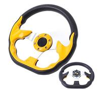 RASTKY Universal Racing Steering Wheel 320mm/12.5in Car Sport Steering Wheel with Horn Button Aluminum Universal Accessory - - 6 Bolts Grip