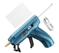 RASTKY USB Rechargeable Hot Melt Glue Machine Lightweight Quick Heating 15s Glue Flowout for Home Use Blue Color 10 -Stick