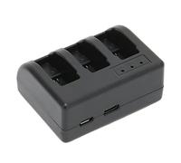 RASTKY USB Triple Slot Camera Battery Charger High Performance Charging Dock for AHDBT-501/601/701 Camera Battery Outdoor Use Premium ABS Material