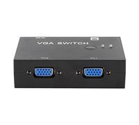 RASTKY VGA Splitter 2-In-1-Out Switcher for Dual Laptop Monitors, Long Distance Signal Transmission Support for Computer Office, Plug and Play - 1 X Switcher for Office Use