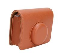 RASTKY Vintage PU Leather Protective Camera Bag with Adjustable Shoulder Strap for Mini Instant Case PU Leather Camera Protective Case (Brown)