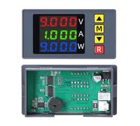 RASTKY Voltage Current Power Meter Accurate Measurement Buzzer Alarms for Electrical Diagnostics Material Plastics Red 3.19 * 1.73 * 1.14in for Technicians (Display color-red & green & blue)