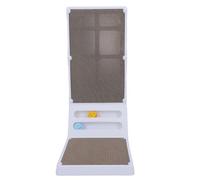 RASTKY Wall Supported L Shape Cat Scratcher Large Vertical Scratching Board for Claw Sharpening and Entertainment for Indoor Cats (White)