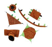 RASTKY Warm Hamster Hammock Tree Stump Tunnel Swing for Pet Play Fun, Premium Plush Cloth Set for Small Animals, 6pcs