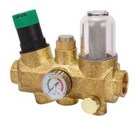 RASTKY Water Pressure Regulator Valve Durable Pipeline Pressure Reducing Valve with Filter Meter for Home Water System (1/2 inch (DN15))