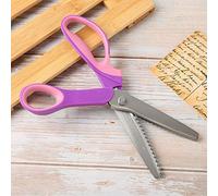 RASTKY Wavy Serrated Stainless Steel Scissor for Hand Made Cloth Paper Cross Stitch Cutting Tools, Bright Color Handle for Sewing Embroidery, 1 Piece (Triangular Serration 5mm)