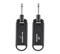 RASTKY Wireless Guitar System Stable Transmission Easy to Use Long Battery Life for Electric Guitar Bass Players ABS Black 10 Channels