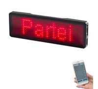 RASTKY Wireless LED Name Tag Programmable Rechargeable Badge for Restaurant Shop, Design, Eye Catching LED Sign for Waiter, Sales Person (RASTKYpabwh675e1-1)