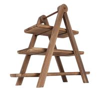 RASTKY Wood 3 Tier Serving Tray Cupcake Display Stand Farmhouse Tiered Tray Multi-functional Wooden Rack
