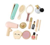 RASTKY Wooden Cosmetic Toys Set, Kids Wooden Makeup Toy with Exquisite Accessories, Material, Includes 16 Makeup, Great for Stimulating Aesthetic Concepts in Children