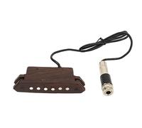 RASTKY Wooden Guitar Pickup Battery Free Dual Coil Soundhole Pickup Amplifier for Guitarists, Recording and Performance, Versatile for Various Playing Environments, PU Leather Box/Cover