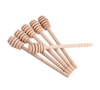RASTKY Wooden Honey Dipper Sticks 50Pcs/Set Household Wooden Honey Dipper Jar Dispensing Collecting Stirring Rod Stick 10.5cm Spoon Mason Jar (Take Honey King Slotting 16CM)