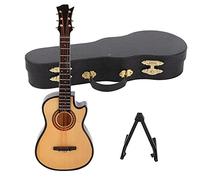 RASTKY Wooden Mini Guitar Model Exquisite Musical Instrument Replica Perfect for Gifts and Education Large Guitar (20cm cutaway)