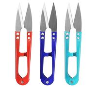 RASTKY Yarn Scissors Premium Carbon Steel Mixed Color Thread Scissors for DIY Crafting 12pcs/Pack for Crafting Sewing Knitting Embroidery 10.8cm/4.3", Red Blue Green