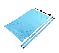 RASTKY Yoga Hammock Lightweight Portable Elastic Aerial Hammock for Home Gym Training, Adjustable Yoga Accessories for All Heights and Multiple People (Sky Blue)