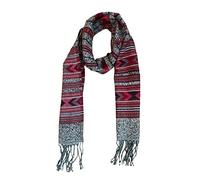 Rastogi Handicraft Wool Scarves Long Shawl Winter Thick Warm Knit Large Muffler, Scarf For Man Women And Girls 71" x 13" (Red & White)