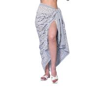 Rastogi Handicrafts 100% Cotton Hand Block Print Sarong Womens Swimsuit Wrap Cover Up Long (73" x 44") (Blue 8)