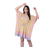 Rastogi Handicrafts 100% Cotton Hand Block Print Swimsuit Cover-up Beach Caftan Women's Print Kaftan 15
