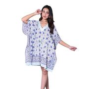 Rastogi Handicrafts 100% Cotton Hand Block Print Swimsuit Cover-up Beach Caftan Women's Print Kaftan 16